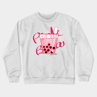 PINK Boba Milk Tea Crewneck Sweatshirt